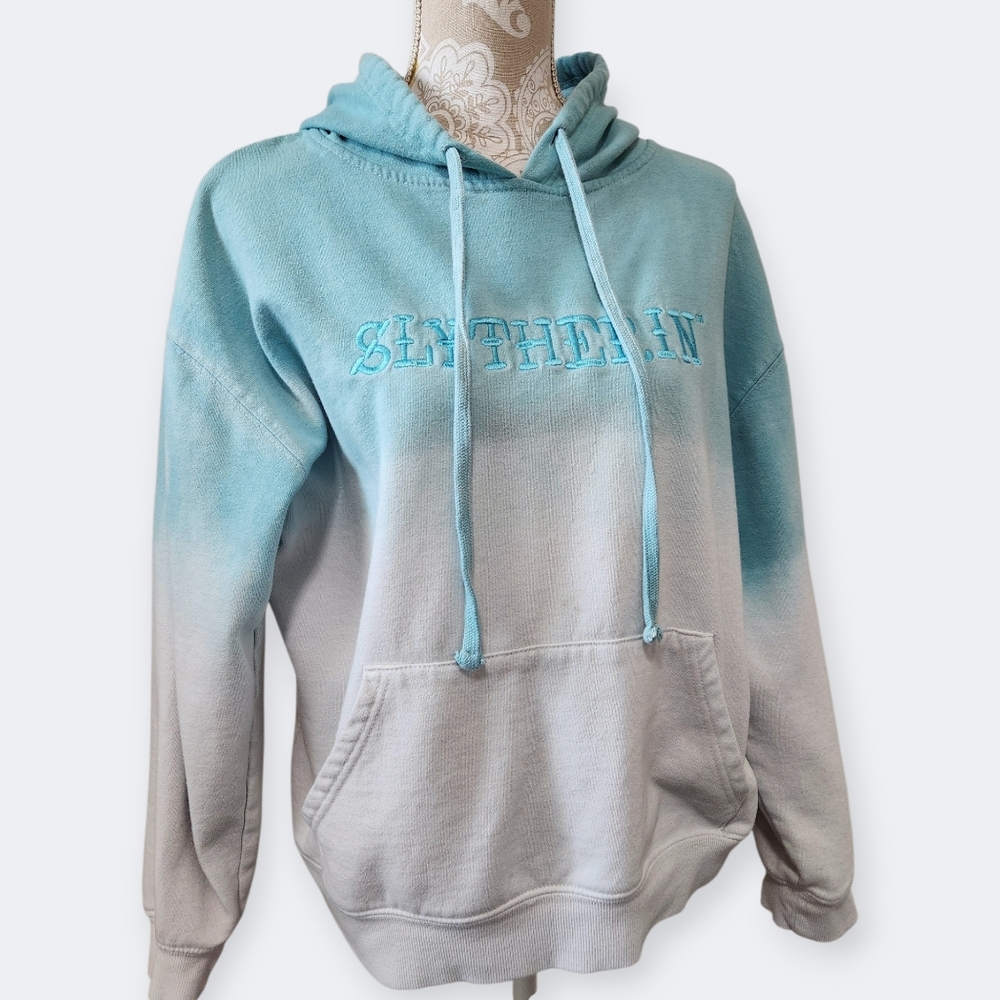 Wizarding World SLYTHERIN Harry Potter Hombre Green/White Hoodie Size Large